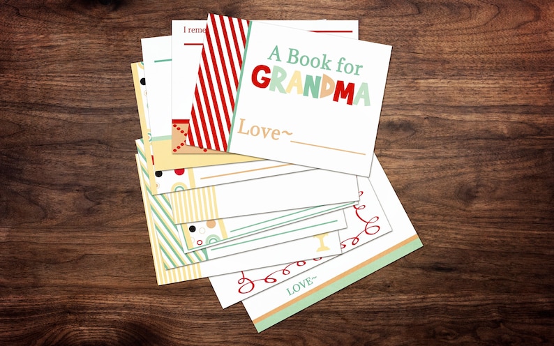 Printable Grandma Book Personalized Birthday Gift for Grandma - Etsy