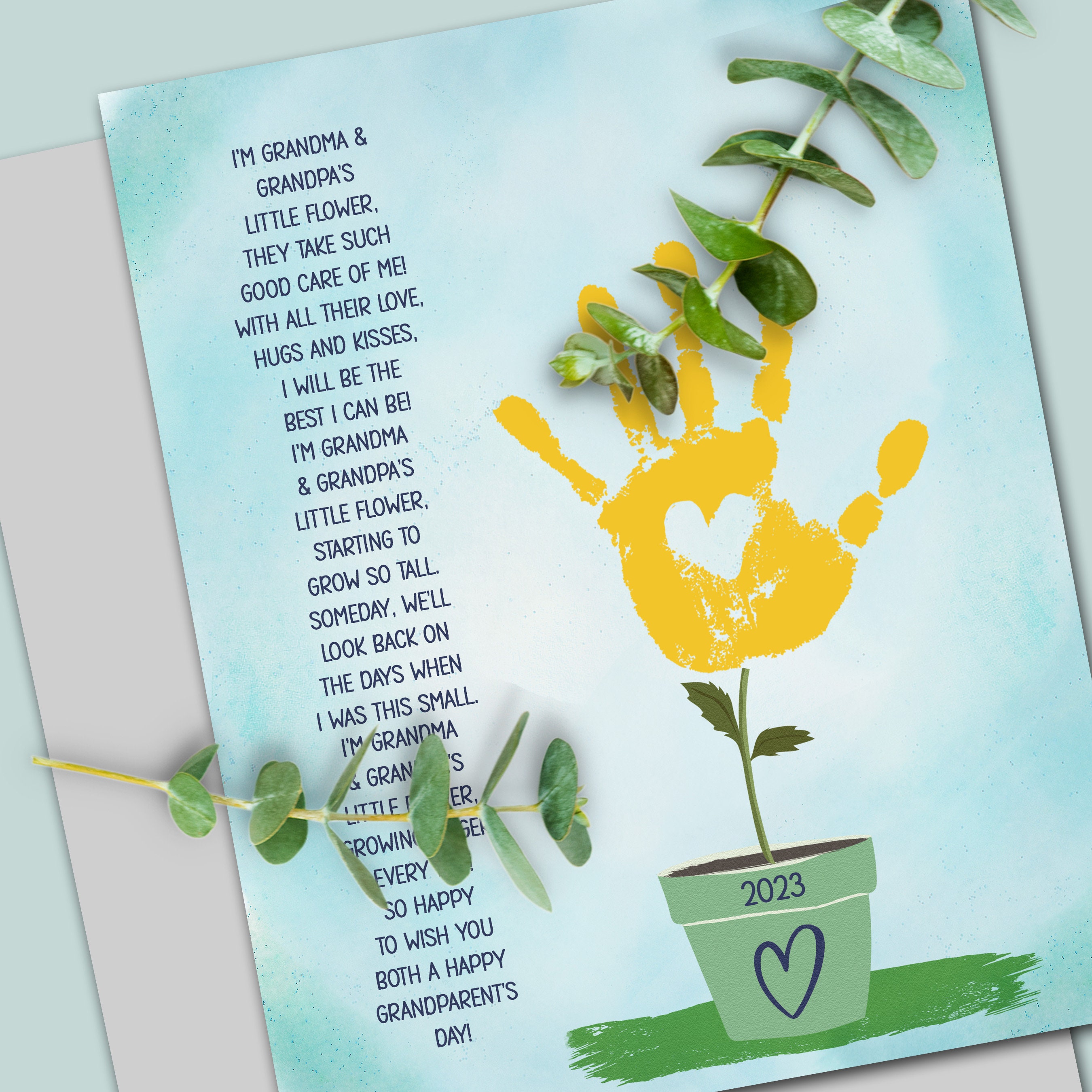 Handafdrukkunst grootouderdag: doe-het-zelfcadeau voor kinderen (digitale  download) - Etsy België, image size:2700x2700