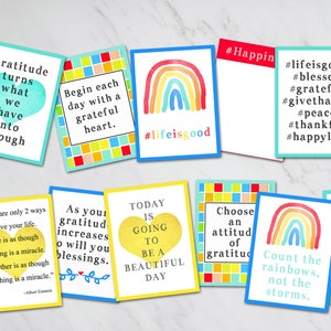 Dankbaarheid Journal Printables, Dankbaarheid Citaatkaarten, Thanksgiving Gunsten, Thanksgiving Geschenken, Vision Board kit voor kinderen, Digitale Download