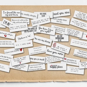 Notes d’amour imprimables, Mini-cartes romantiques pour mari, Cadeau unique pour couples, Téléchargement instantané, Notes de boîte à lunch pour lui, Cadeau petit ami