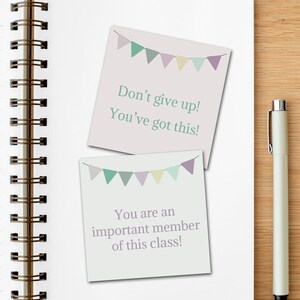 Printable School Notes From Teacher, Instant Download, Positive ...