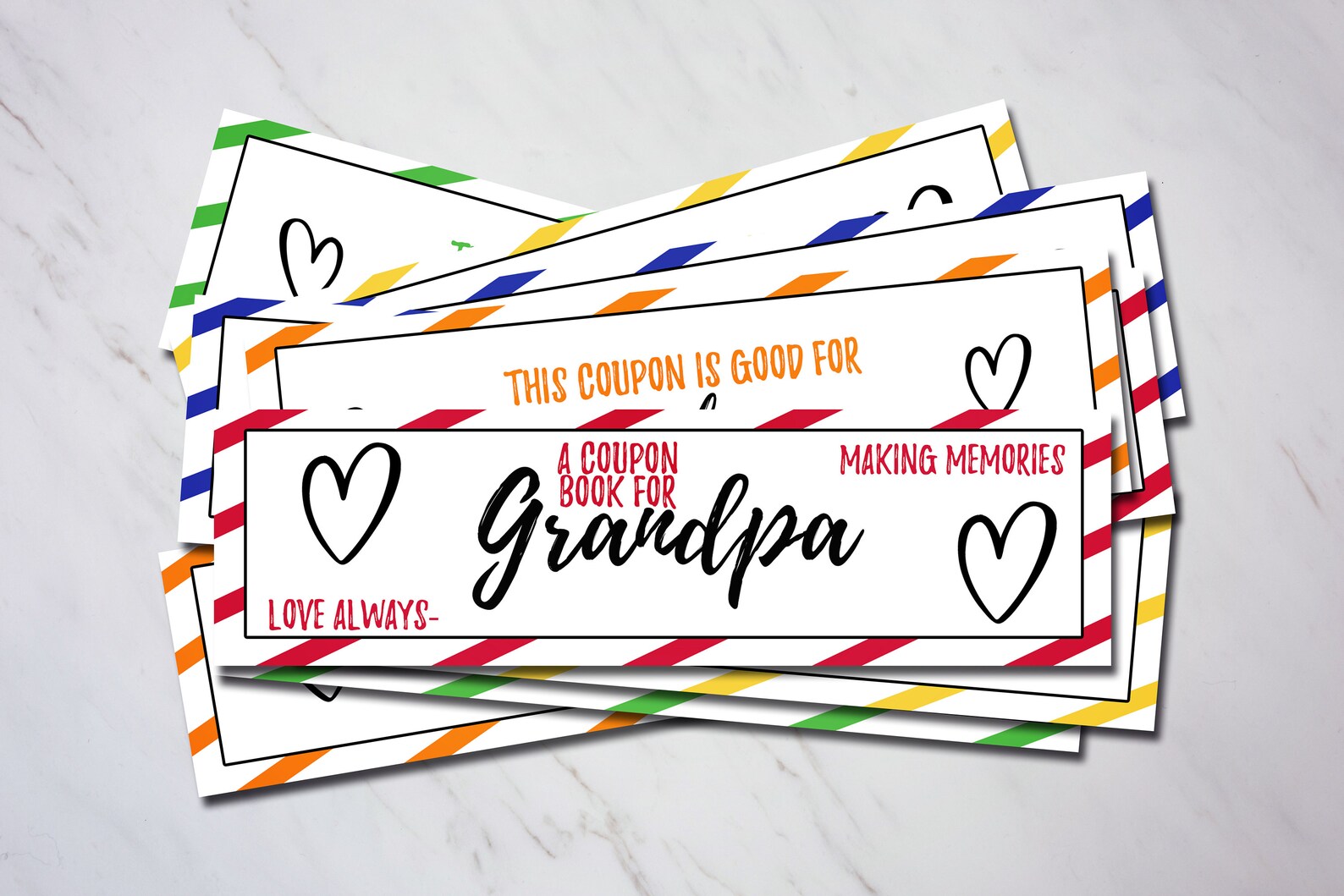 Printable Grandpa Coupons Grandpa Gifts From Grandchildren Etsy