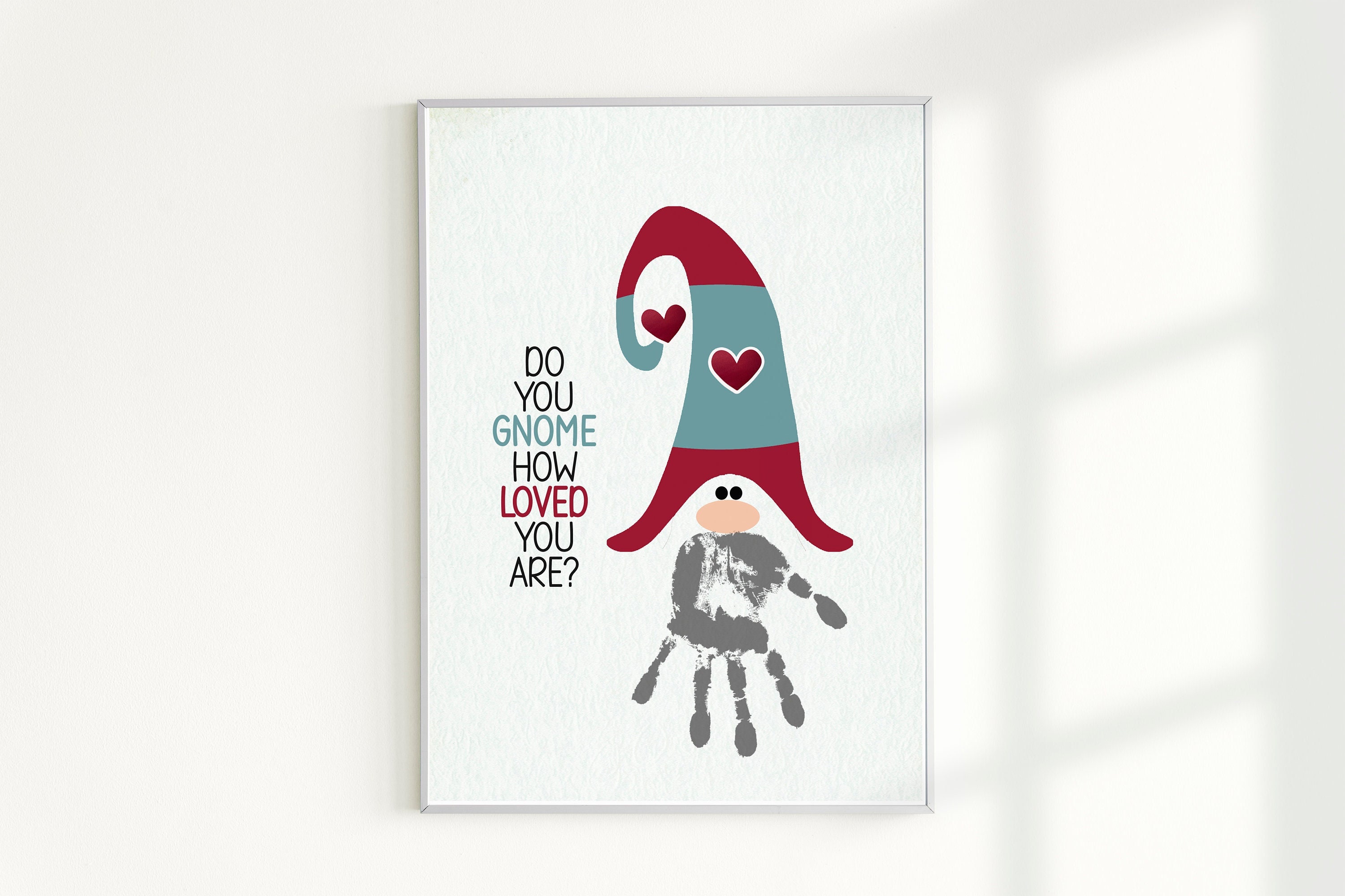 42 Adorable Gnome Crafts for Kids They Can't Help But Love! 35 Gnome Valentine Handprint Craft: Personalized Kids Gift (Digital…