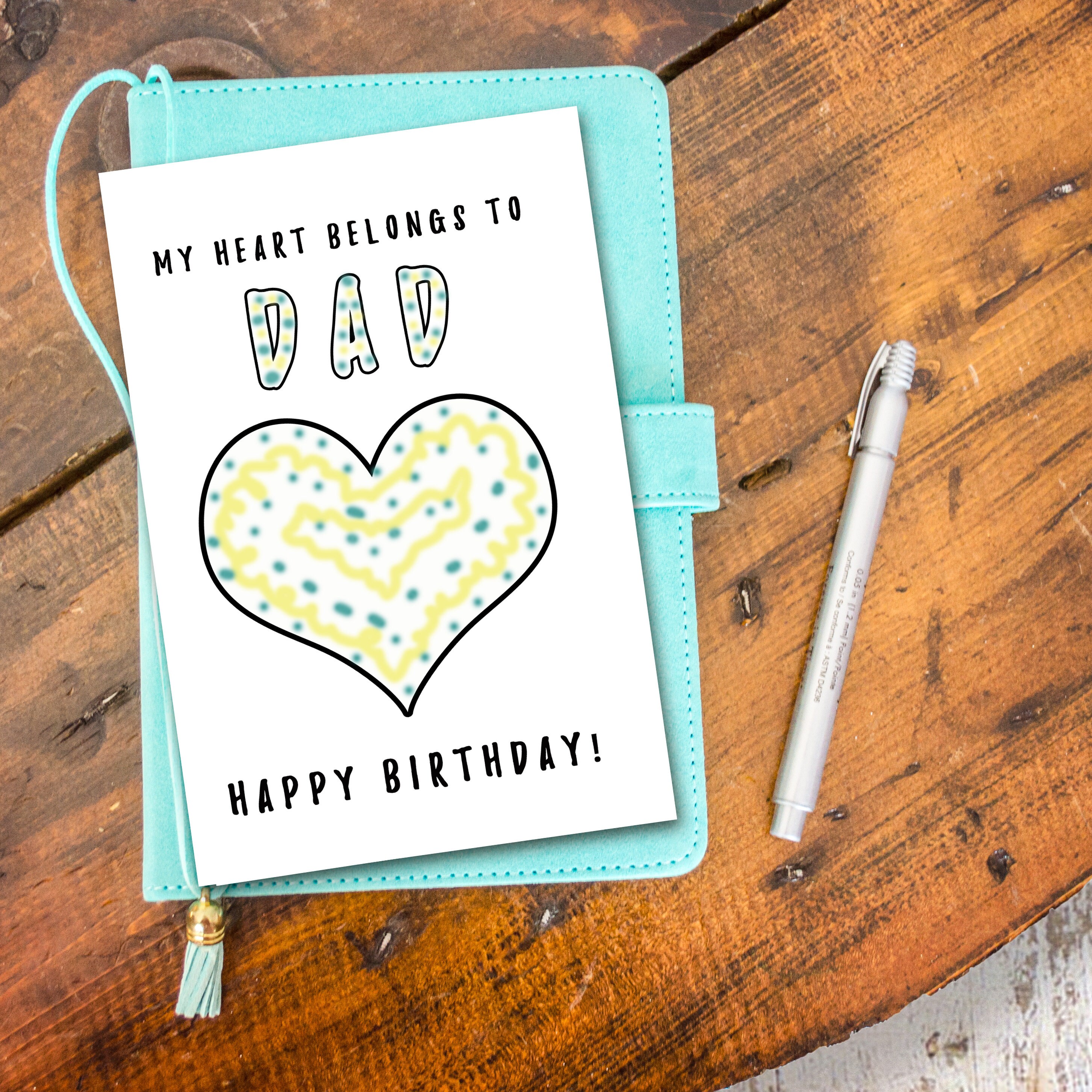 Printable Birthday Card for Dad From Daughter Son Instant | Etsy