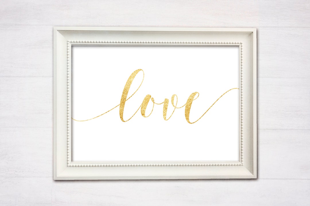 Printable Love Wall Art Download Calligraphy Prints for - Etsy