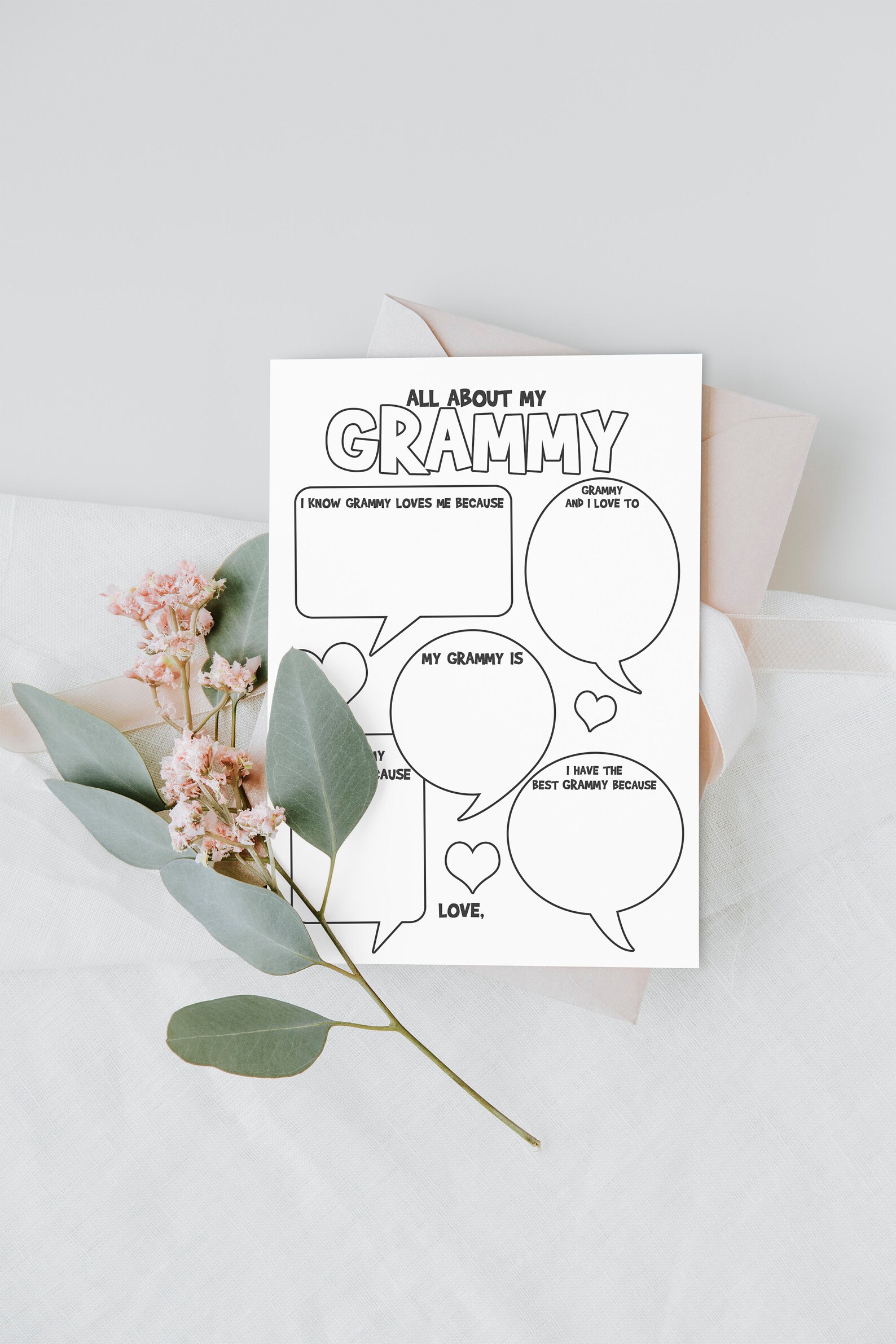 Grammy Gifts Personalized Birthday Card for Grammy Printable | Etsy