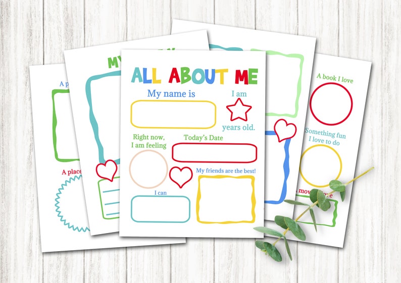 Livre Tout sur moi, capsule temporelle pour enfants, documents à imprimer pour l'école à la maison, téléchargement immédiat, pages d'activités pour enfants, feuilles à colorier pour élèves de 1re année image 8