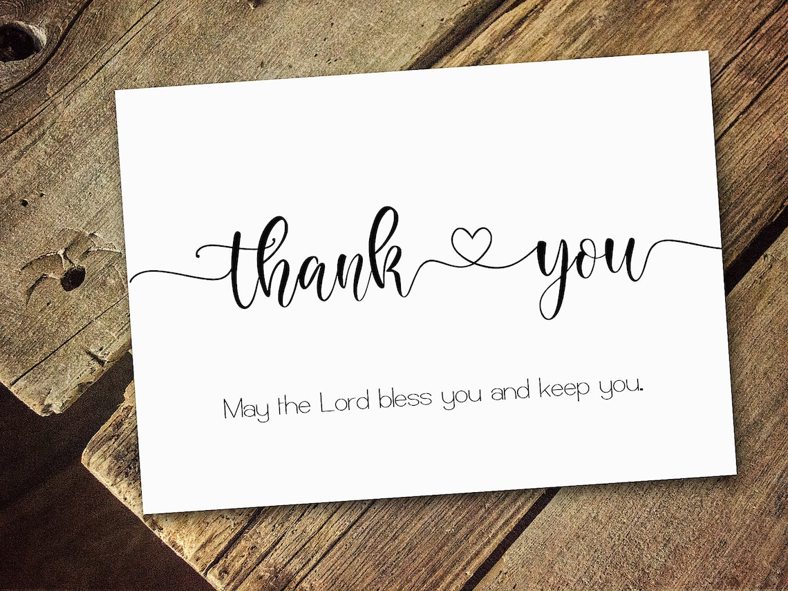 Religious Thank You Cards Printable Thank You Notes Bible Etsy