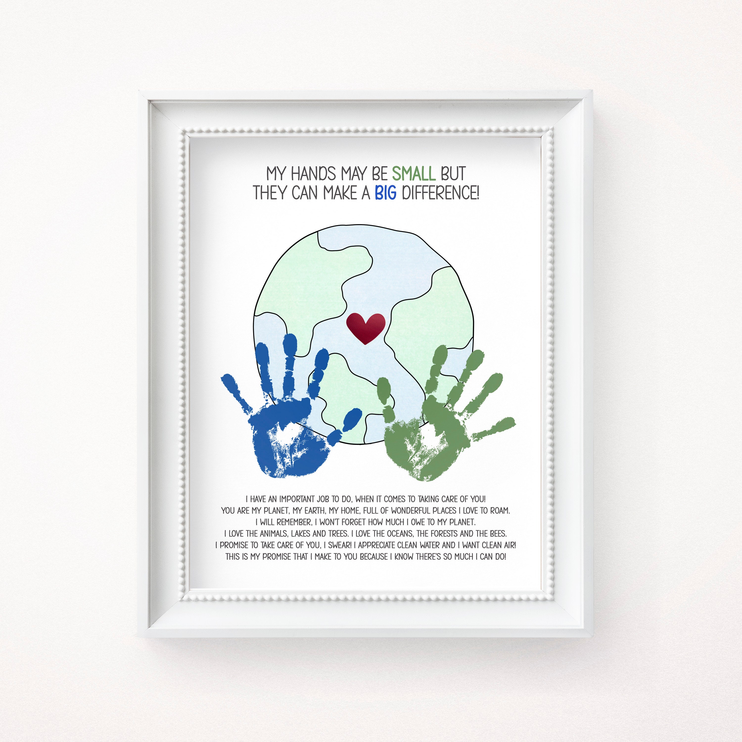 Earth Day Handprint Craft: April Poem Activity, Kids DIY Art
