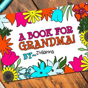Printable Grandma Book from Grandkids, Unique Birthday Gifts from child, Kids DIY Coloring Activity, Personalized Mothers Day Gift Grandma, image 7