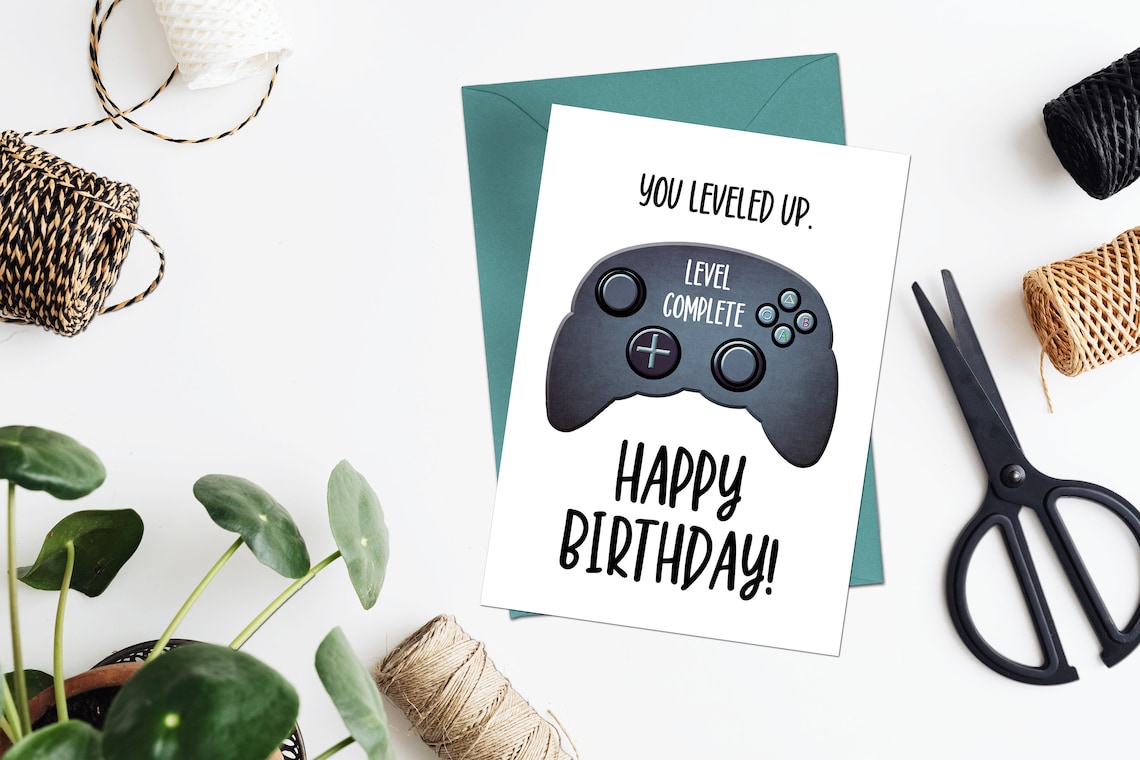 Video Game Birthday Card for Teenage Son Printable Birthday | Etsy Canada