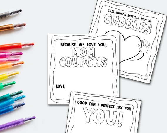Mom Coupons Instant Download Coupon Book Printable