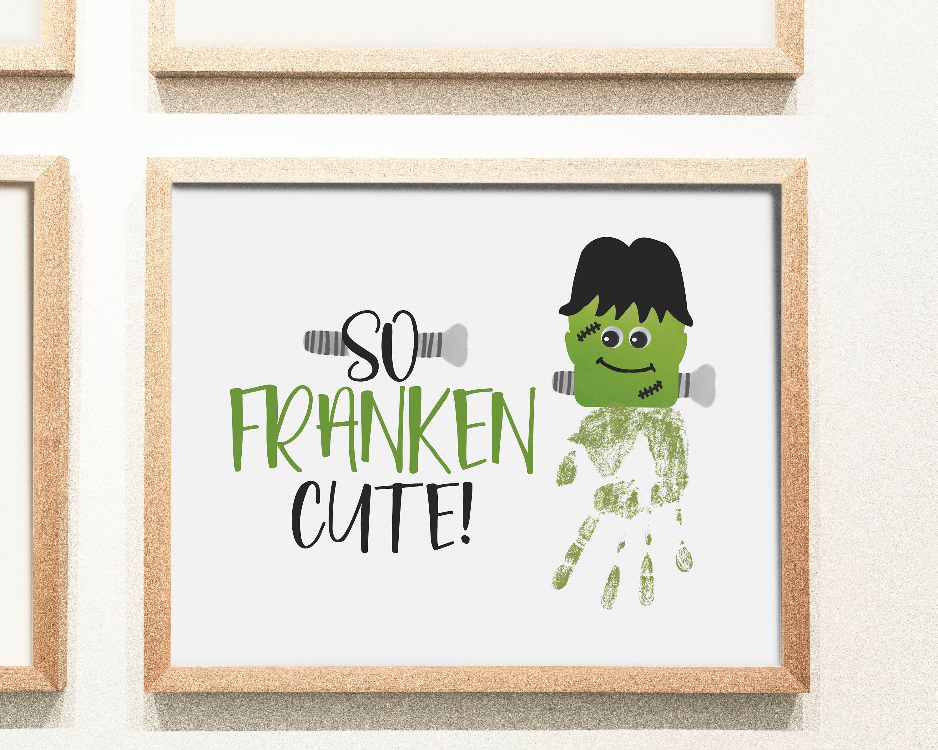 Frankenstein Handprint Art: Halloween DIY Craft (Digital Download)