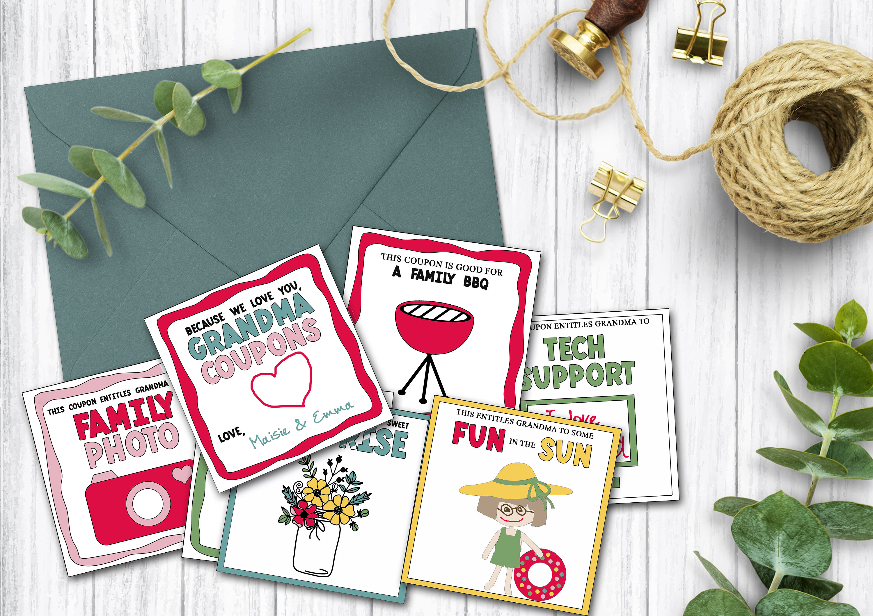 Printable Coupon Book for Grandma Mother's Day Gift From | Etsy