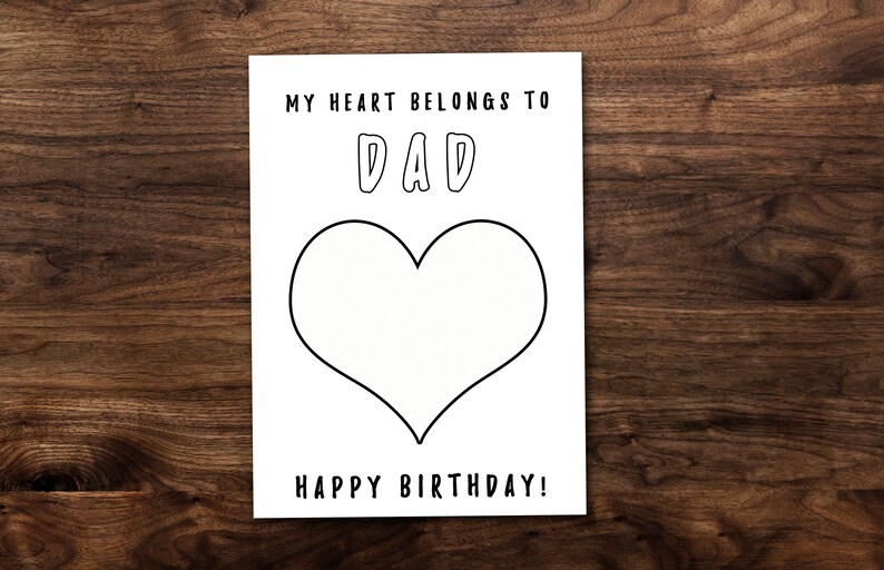Printable Birthday Card for Dad from Daughter Son Instant | Etsy