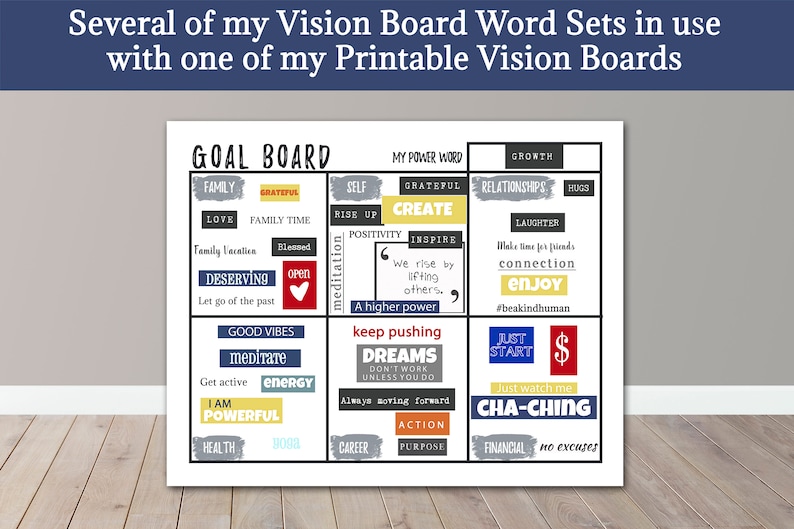 Vision Board Kit for Teens Dream Board Words 2022 Vision Etsy
