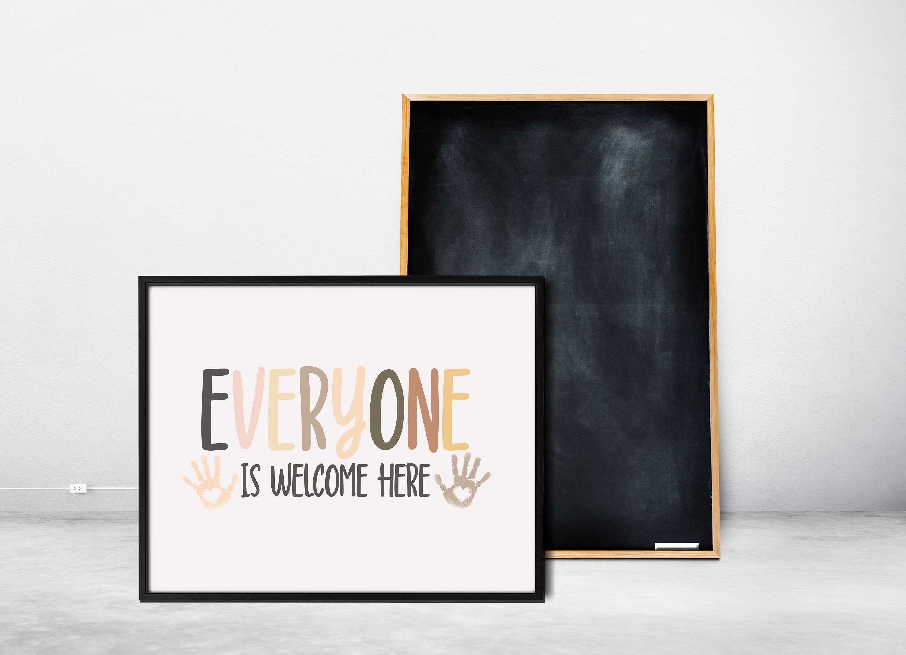 Everyone is Welcome Here Print Inclusive Classroom Printable | Etsy