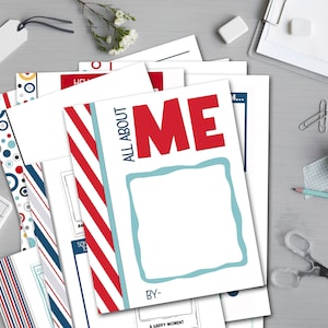 All About Me Book, Social Emotional Learning, DIY Craft Kit for Kids, End of Year Scrapbook, Back to School Activity, DIY Writing Prompts
