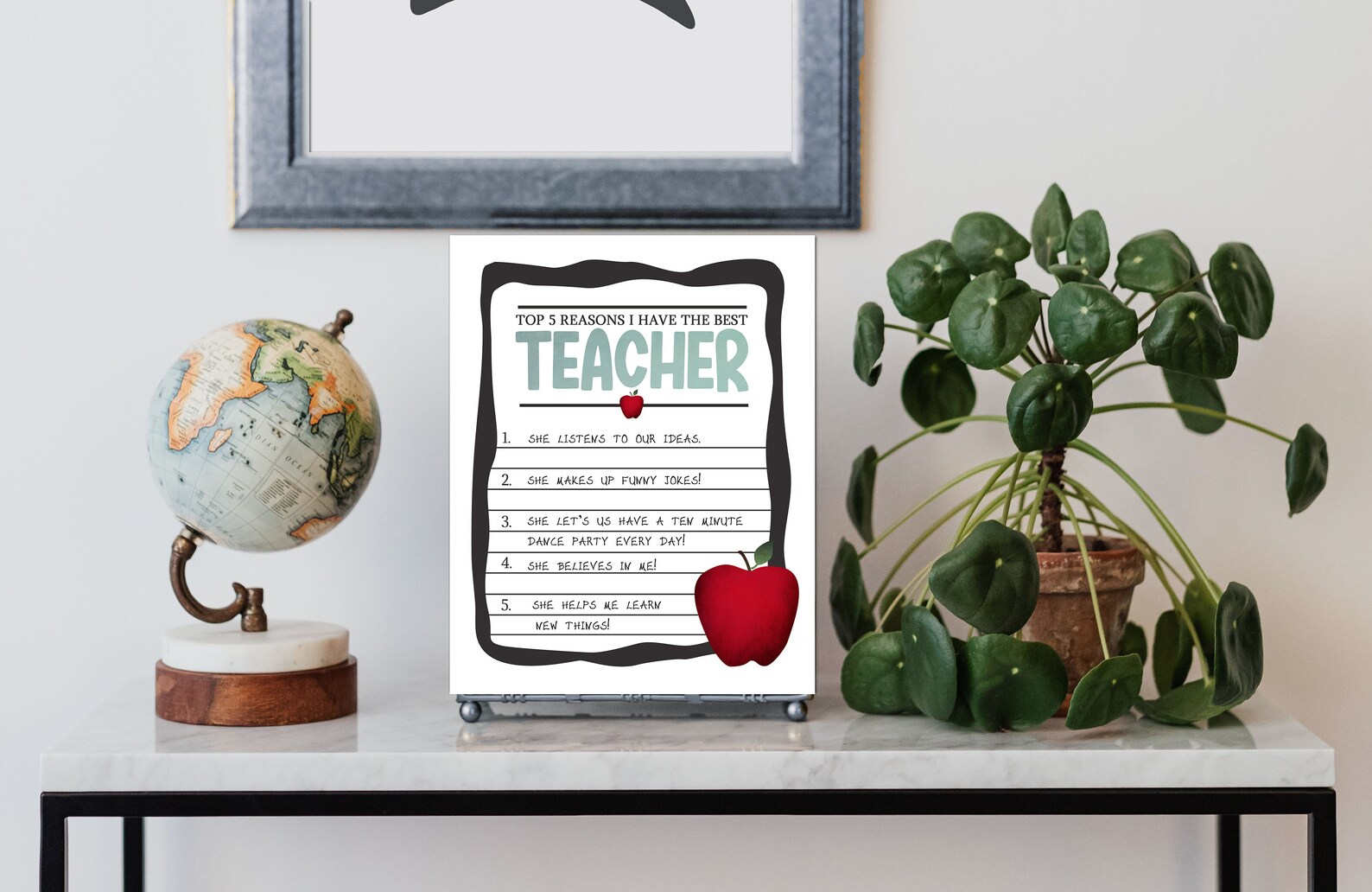 Printable Thank You Card for Teacher End of School Year Gift - Etsy