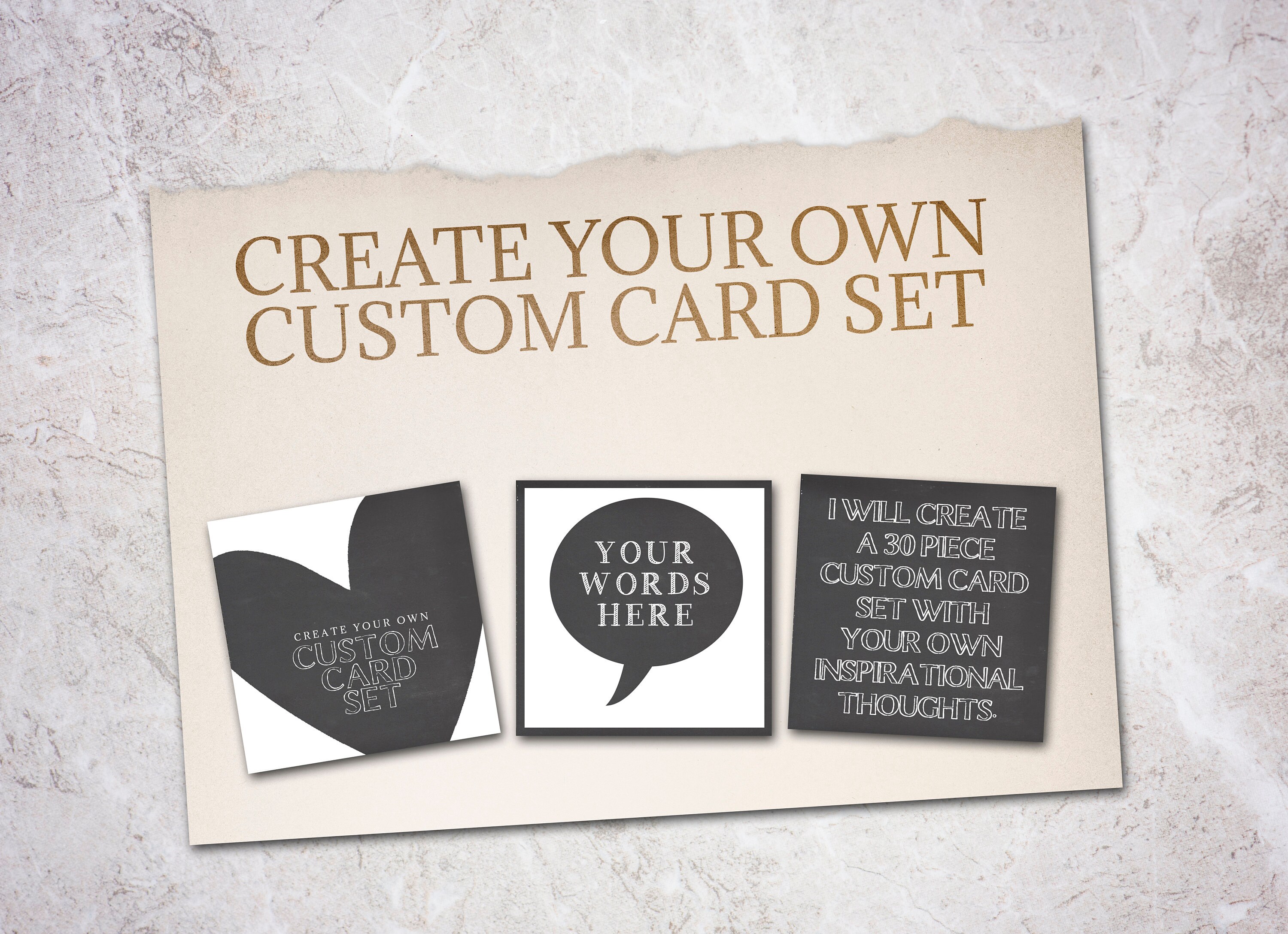 Custom Inspirational Quote Cards, Positive Affirmation Cards, Vision ...