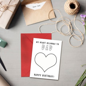 Printable Birthday Card for Dad From Daughter Son, Instant Download ...
