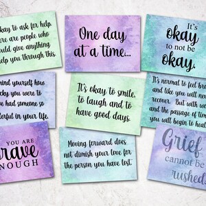 Grief Affirmation Cards, Printable Therapy Cards with Grief Quotes, Sympathy gift for widow, Loss of Mother gifts, Death of loved one image 8