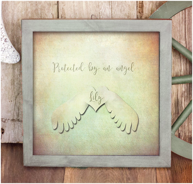 Angel wings Memorial gift loss of Mother Personalized