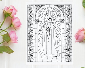 Our Lady of Fatima Coloring Page