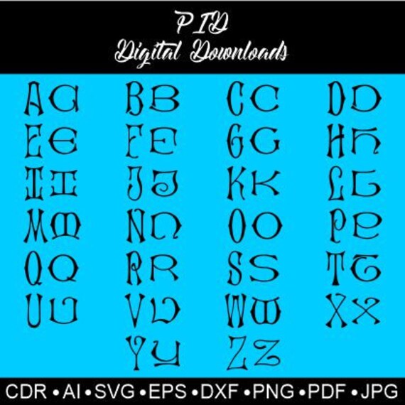 Download Tutorials Letter Clipart Sale Files For Silhouette Cameo Or Cricut Interlocking Monogram Font Svg Collection Interlocking Dxf Craft Supplies Tools