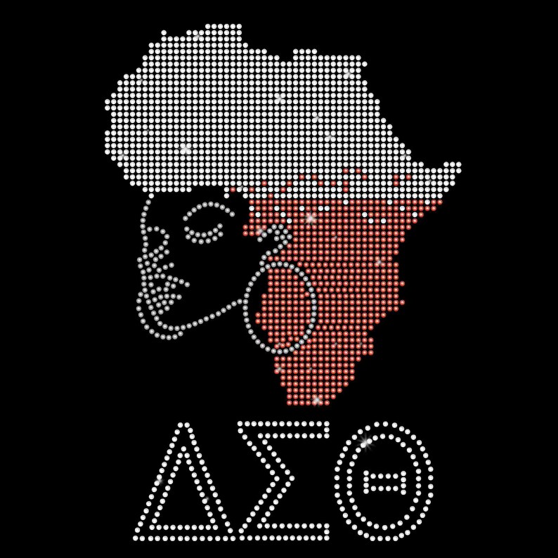 Delta Sigma Theta 2 Color African Woman SS10 Rhinestone Etsy