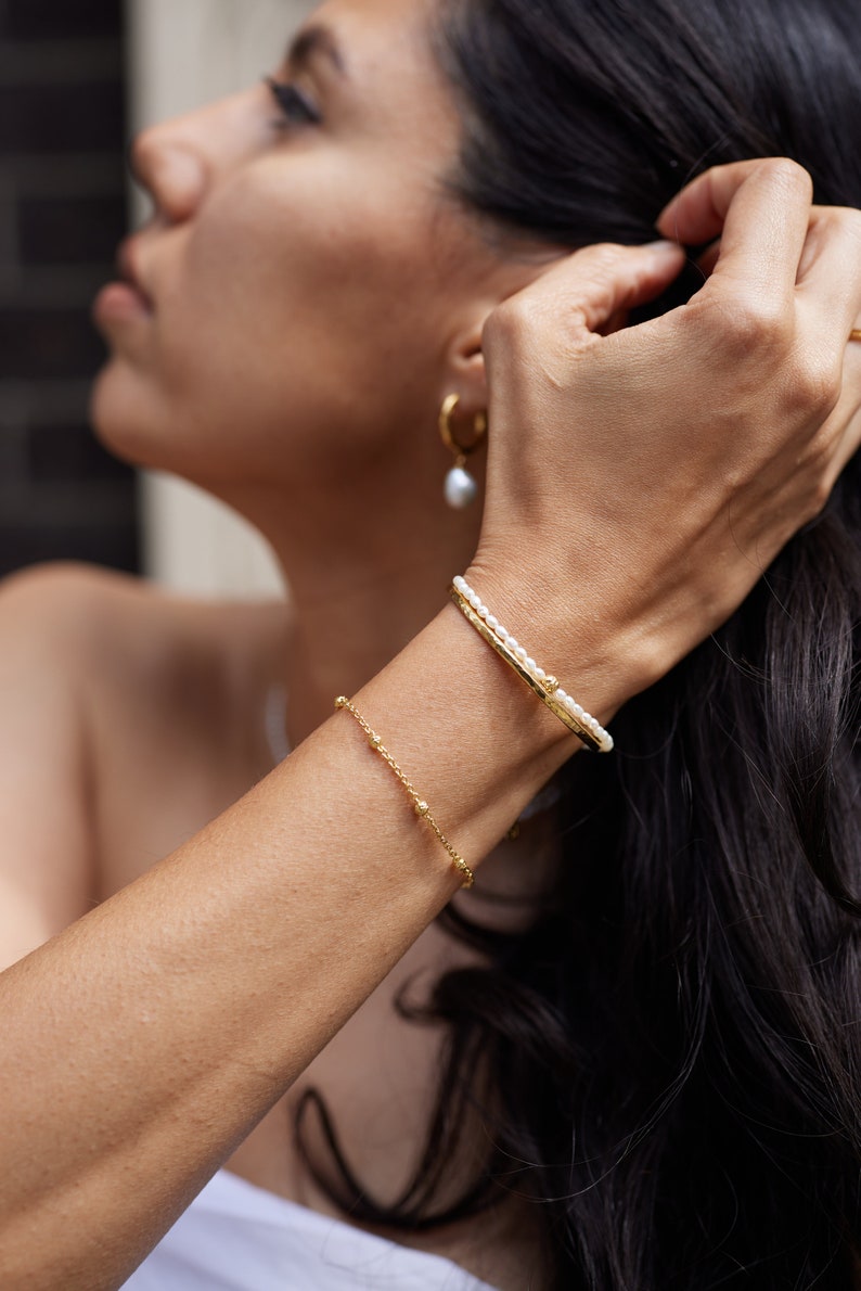 Gold Beaded Bracelet image 3
