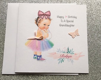 Handmade Personnalisé Licorne CARTE D'ANNIVERSAIRE FILLE fille petite-fille tout âge Handmade Personnalisé Licorne CARTE D'ANNIVERSAIRE FILLE fille petite-fille tout âge