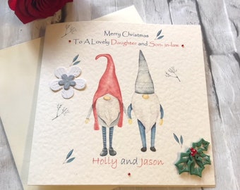 Merry Christmas Card handmade and Personalised Special Couple Card