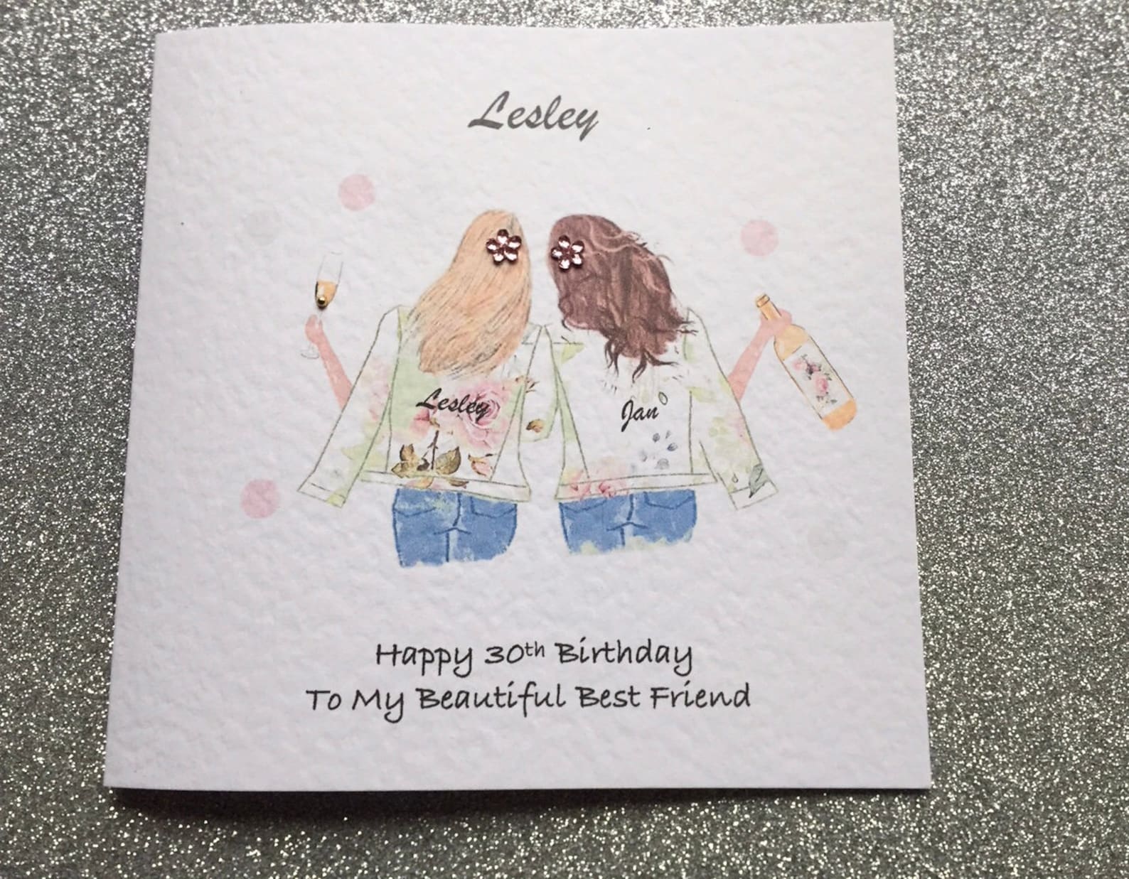 Happy Birthday Best Friend Handmade and Personalised Card - Etsy