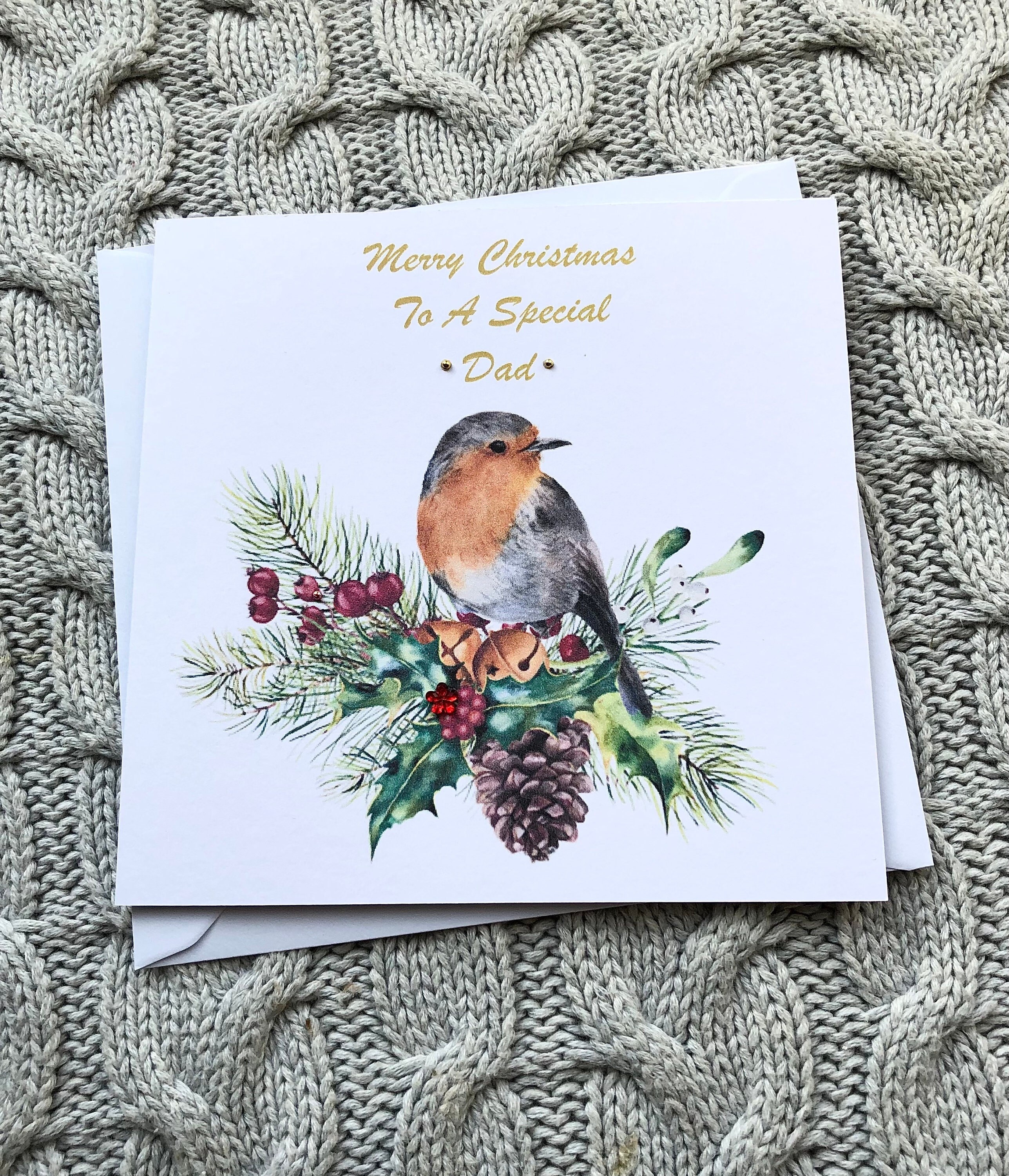Handmade Robin Christmas Card, Personalised Holiday Card - Etsy UK