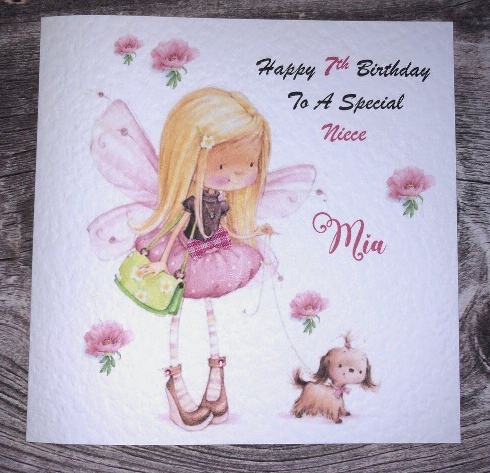 Carte D'anniversaire Féerique Avec Des Coquelicots Rouges, Vierge