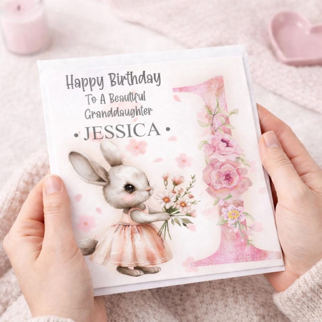 WHITE COTTON CARDS Gorgeous Granddaughter 4, Pink Bunny Handmade Age 4 Birthday Card, Ngd4 : Buy Online At Best Price In KSA - Souq Is Now - View #8