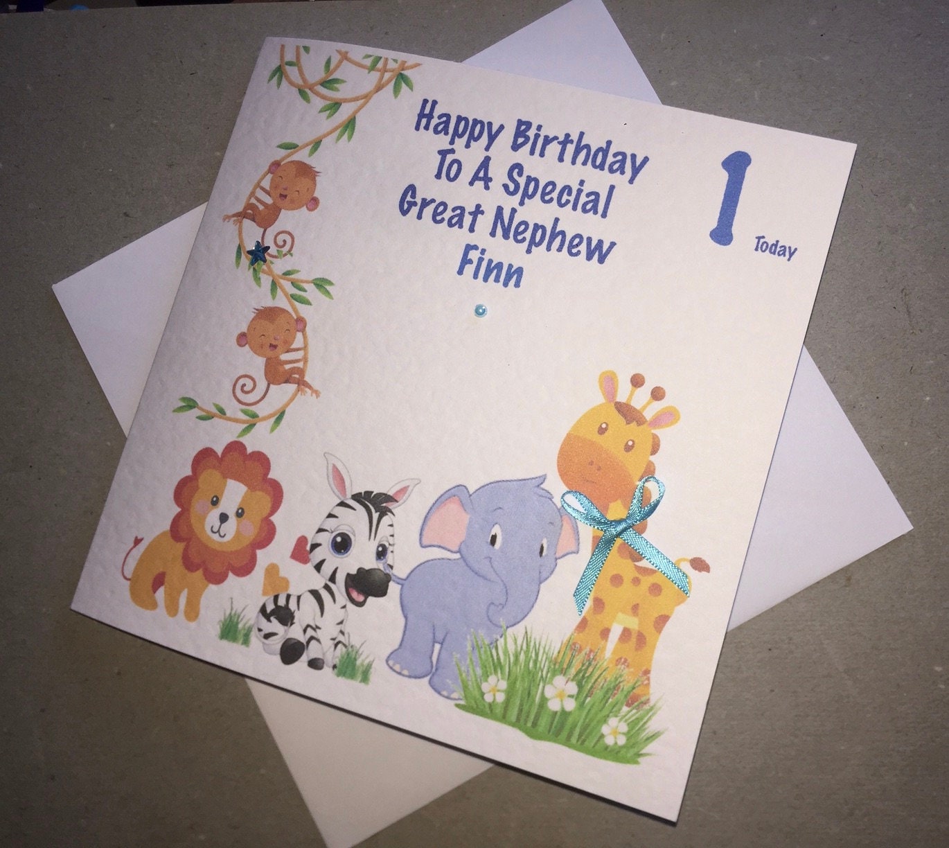 Boys Happy Birthday Personalised Animal Card With 3D - Etsy UK