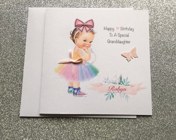Girls Happy Birthday Card Handmade Daughter Goddaughter Etsy Hong Kong