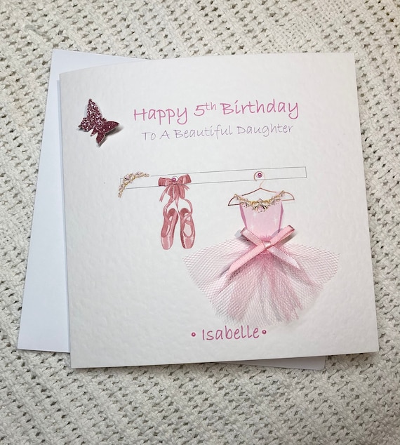Sister BFF Happy Birthday Card Daughter Personalised Photo A5 Girly Pink