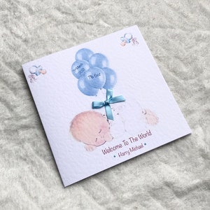 New Baby Girl/ Baby Boy/ handmade personalised card/ Daughter/son/ grandson/ granddaughter/ handmade and personalised/ Congratulations card image 5