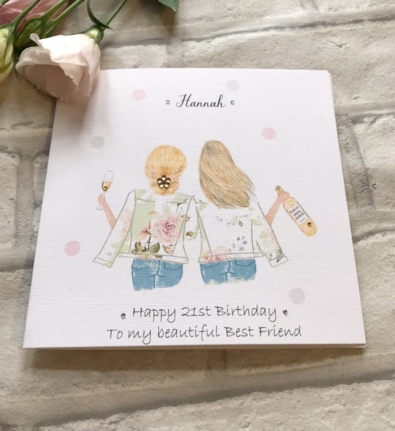 Happy Birthday Best Friend Handmade and Personalised Card | Etsy