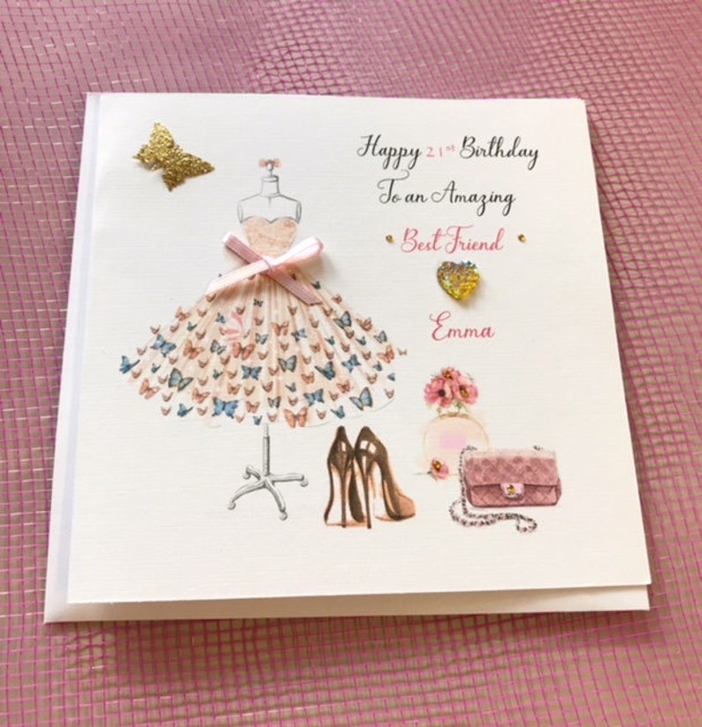 Happy birthday card/female/Personalised Card | Etsy