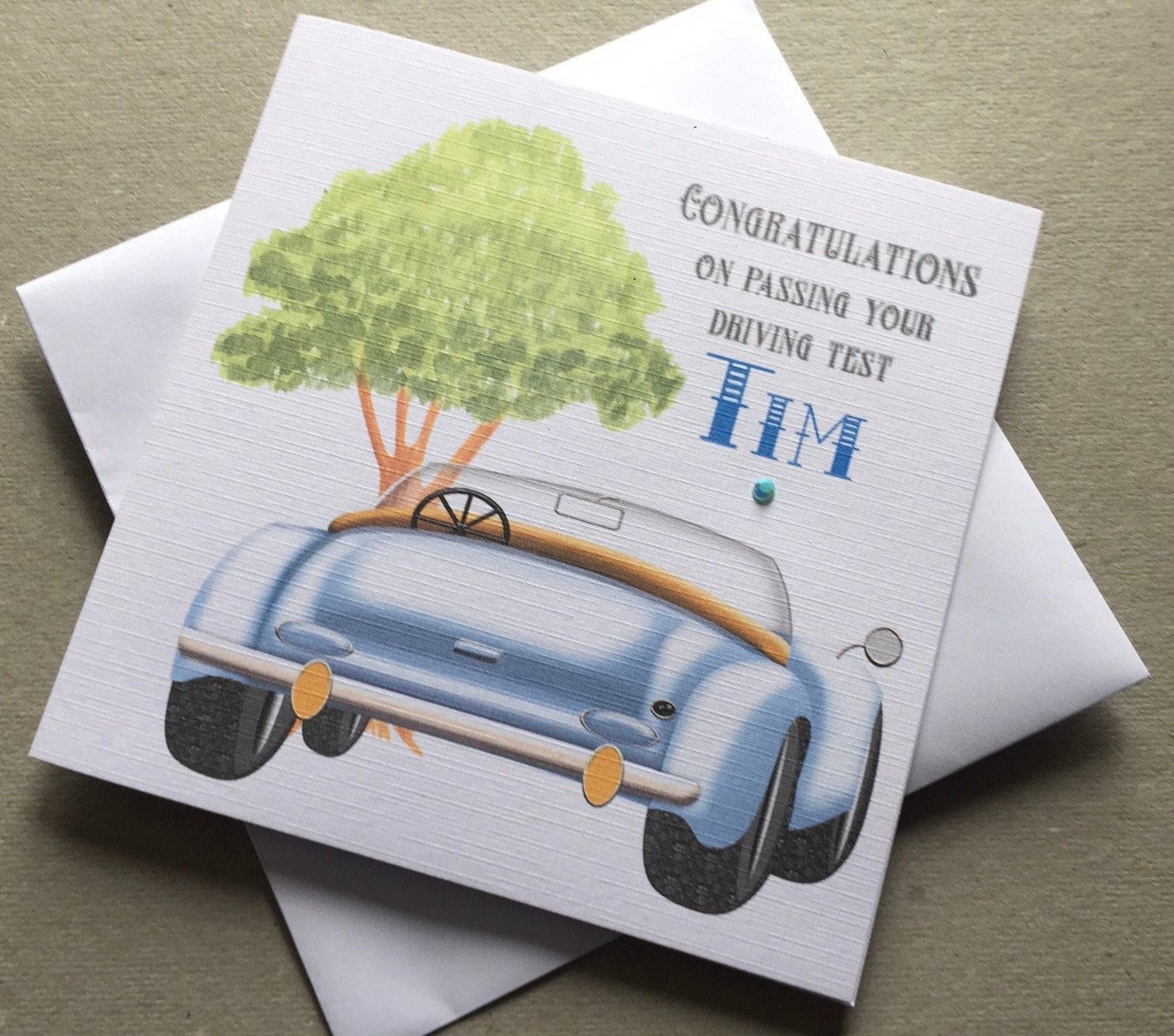P Sign Driver Congratulations Driving Test Congratulations/ Male/ Female, Him, Her. Blue Car Card ...