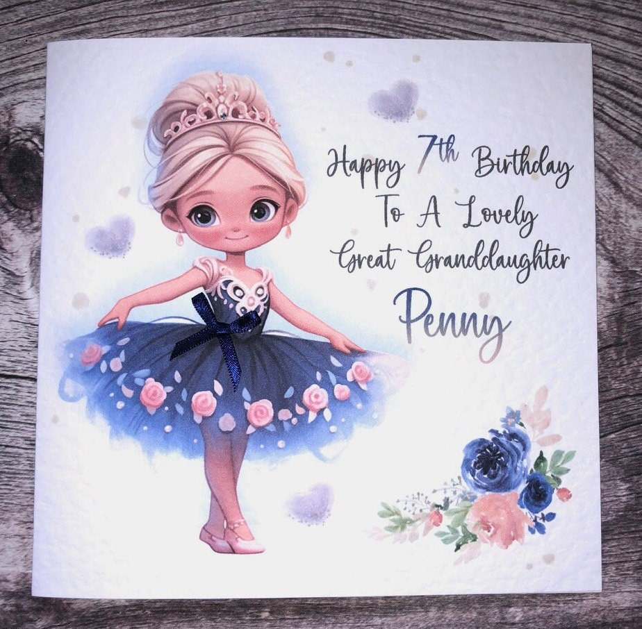 Old English Co. Geburtstagskarte 'Happy 6th Birthday' Mit Ballerina-Prinzessin - 150x150 Mm, Für Mädchen, Tochter, Nichte