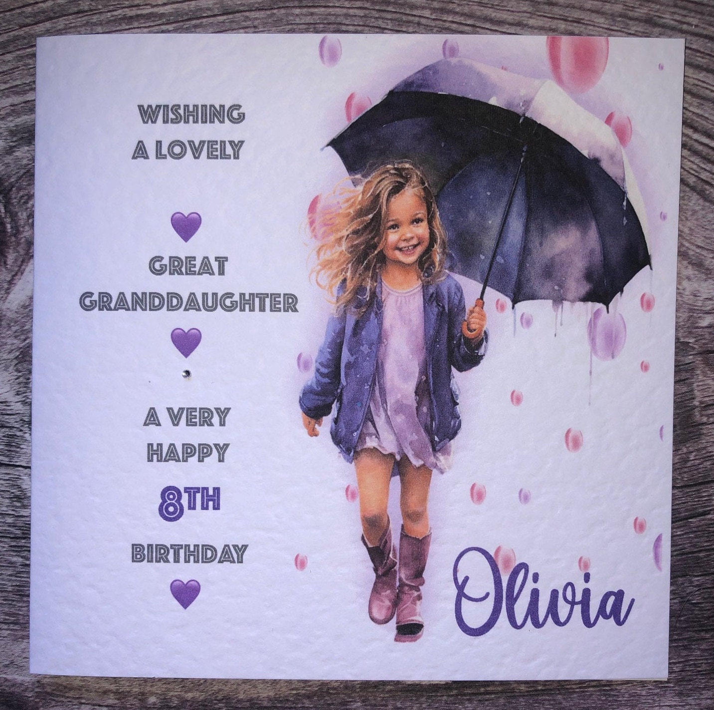 Granddaughter Seventh Birthday Card - View #8