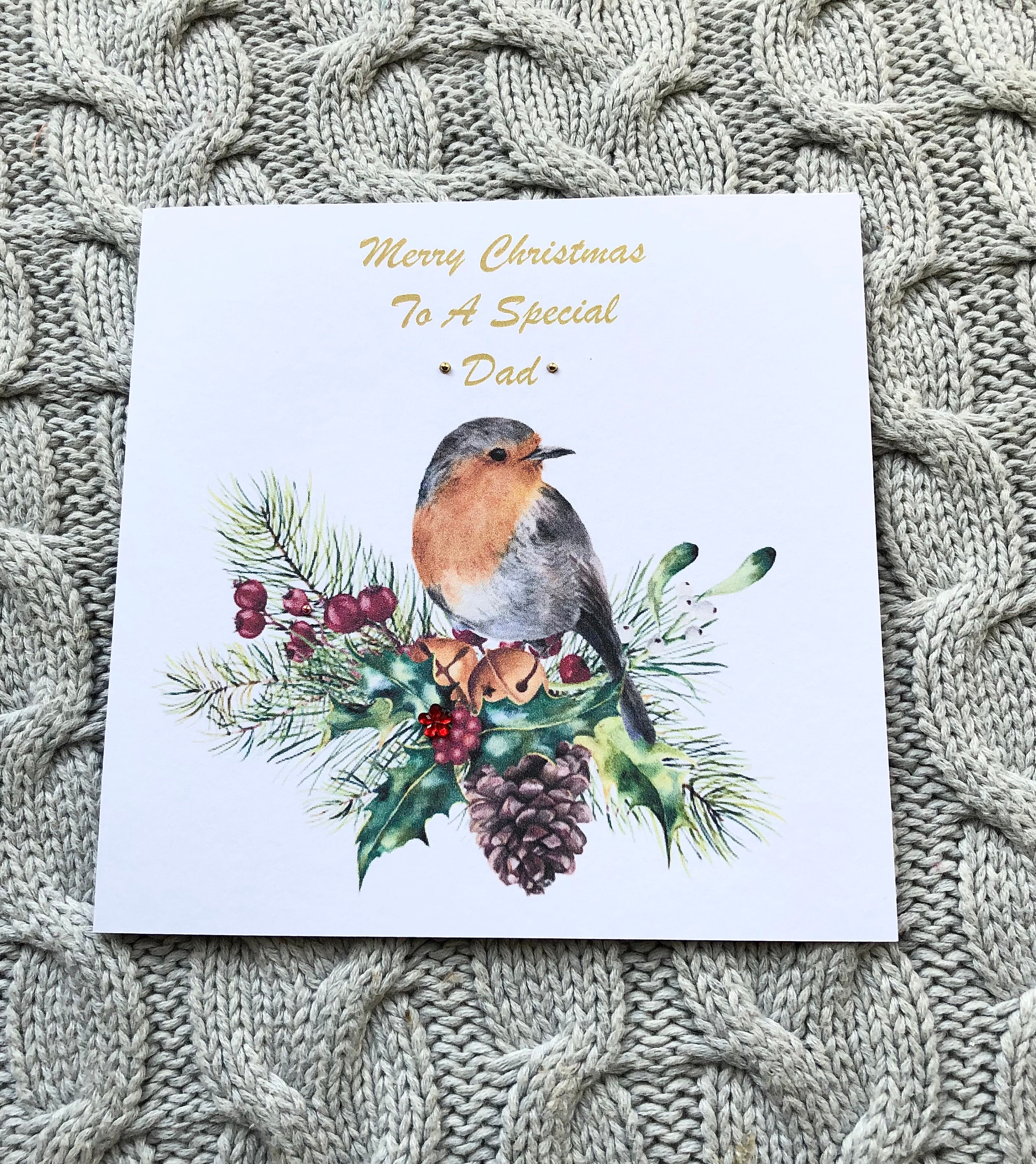 Handmade Robin Christmas Card, Personalised Holiday Card - Etsy UK