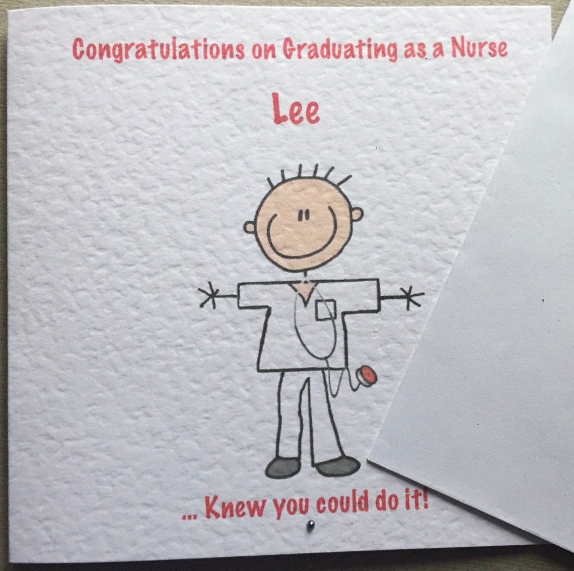Congratulations Nurse Graduation Card, Personalised With Name /knew You ...