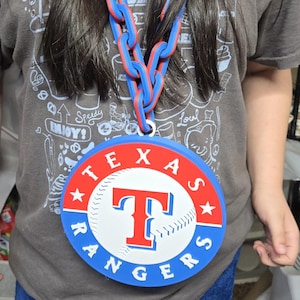 Custom Fan Chain, Big Logo Necklace Sports and School Mascot Oversized Chunky 3D Print