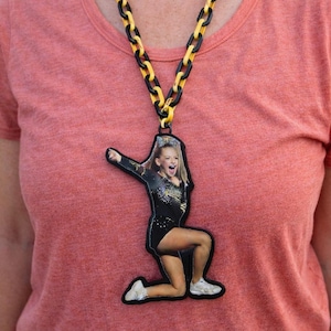 Custom Photo Hype Chain, Big Chunky Necklace for Sports Mom